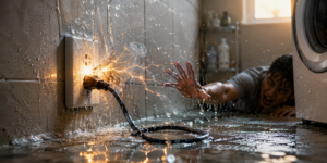 Sự nguy hiểm khi nước rơi vào ổ điện