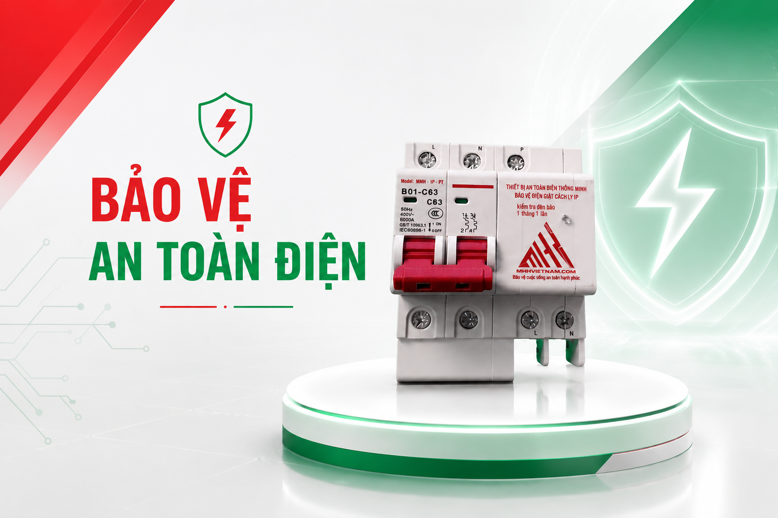 Thiết bị chống giật JMHH bảo vệ điện giật cách ly 1 pha MHHVIETNAM