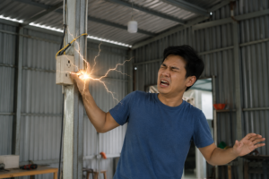 Giật điện tại nhà tôn