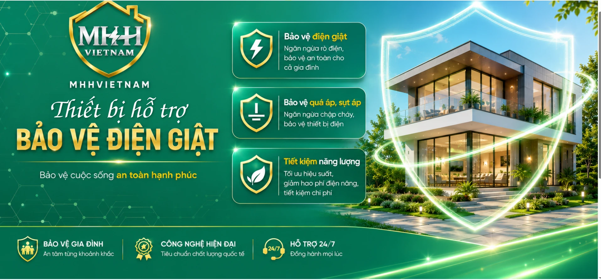 Thiết bị hỗ trợ bảo vệ điện giật MHHVIETNAM - bảo vệ cuộc sống an toàn hạnh phúc