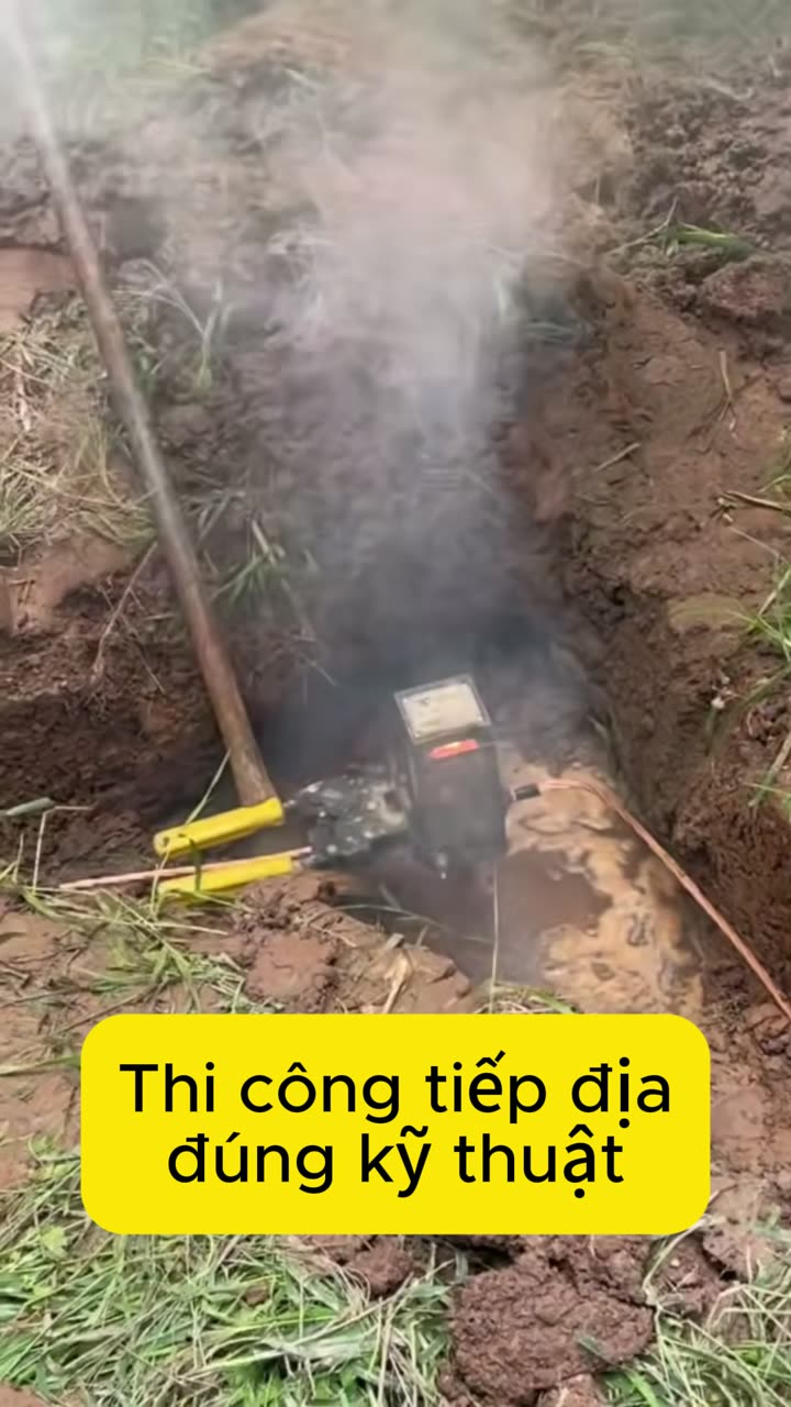 Thi công đóng cọc tiếp địa xuống đất đúng kỹ thuật