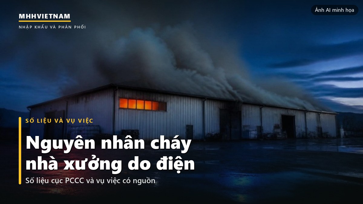 Khói bốc ra từ mái nhà xưởng trong một vụ cháy