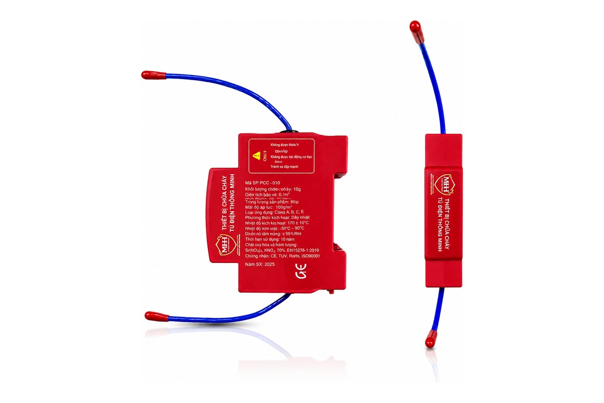 Thiết bị chữa cháy tủ điện thông minh của MHHVIETNAM, đặt bên trong tủ điện